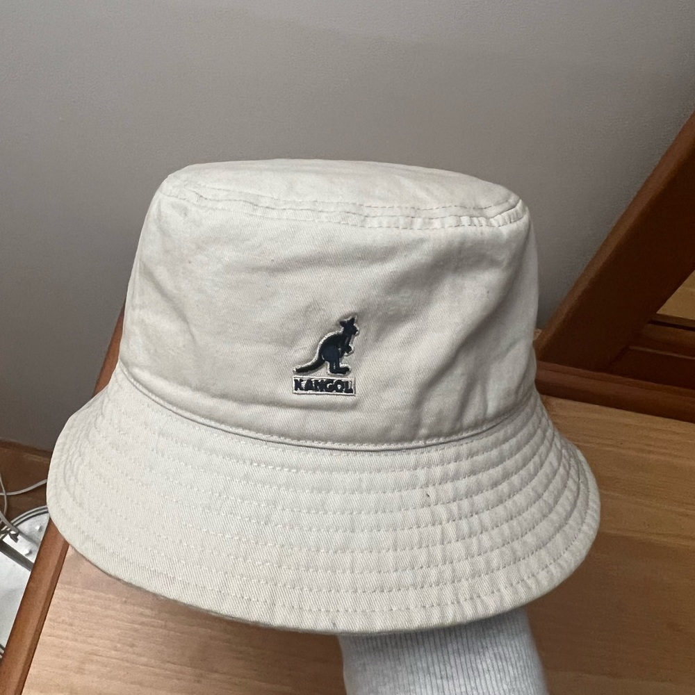 Beige Kangol Bucket Hat (MEDIUM)